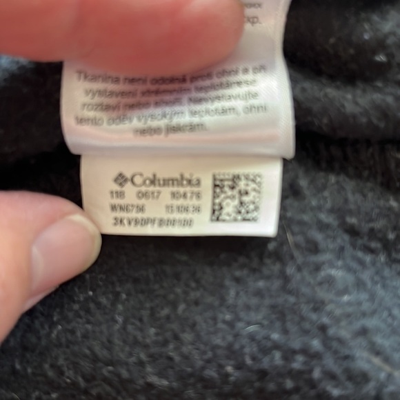 Columbia fleece full zip up size 12 to 18 months black long sleeves pockets - Picture 8 of 13